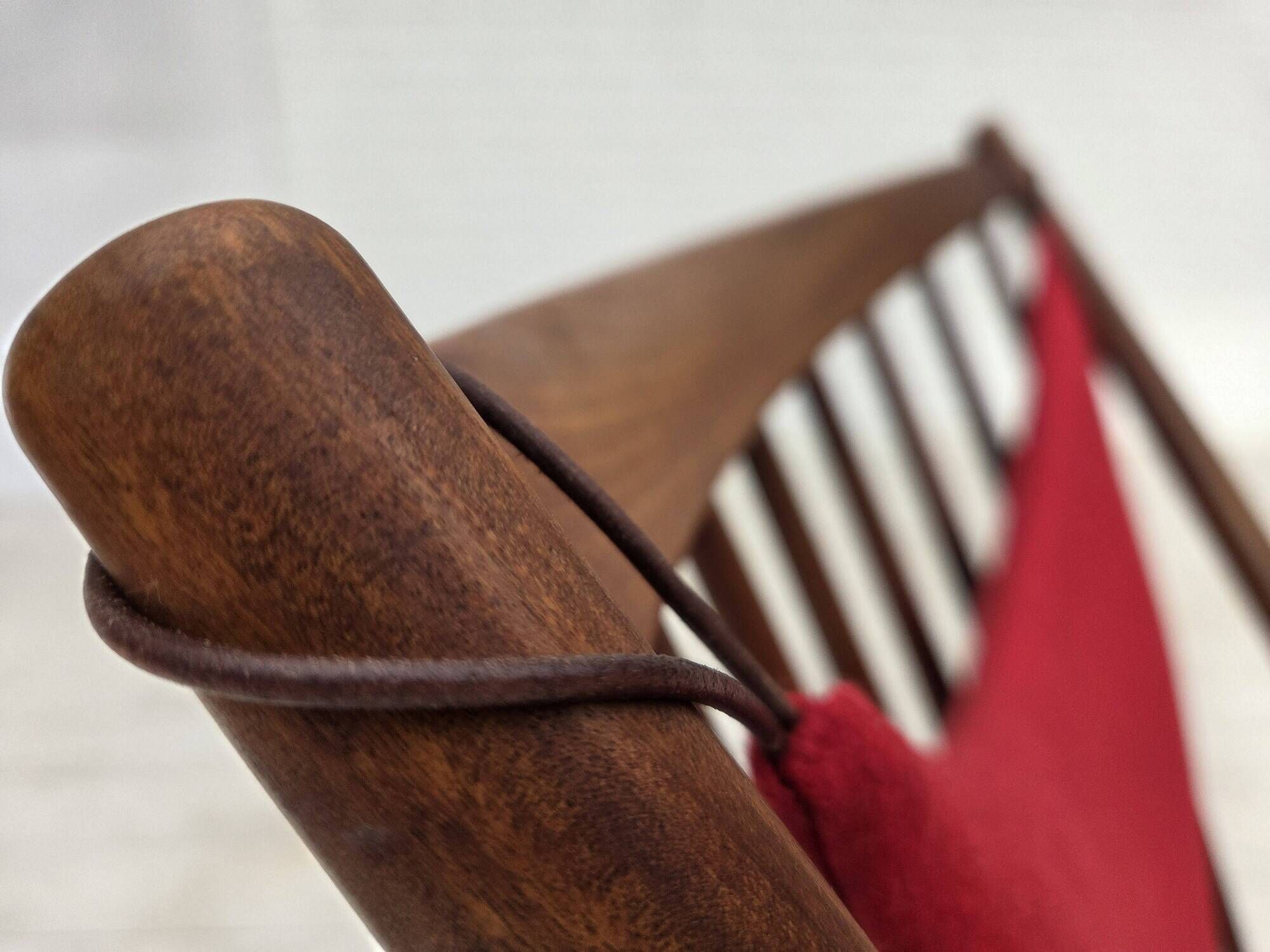 1960s Danish rocking chair by Frank Reenskaug, model 182, reupholstered.