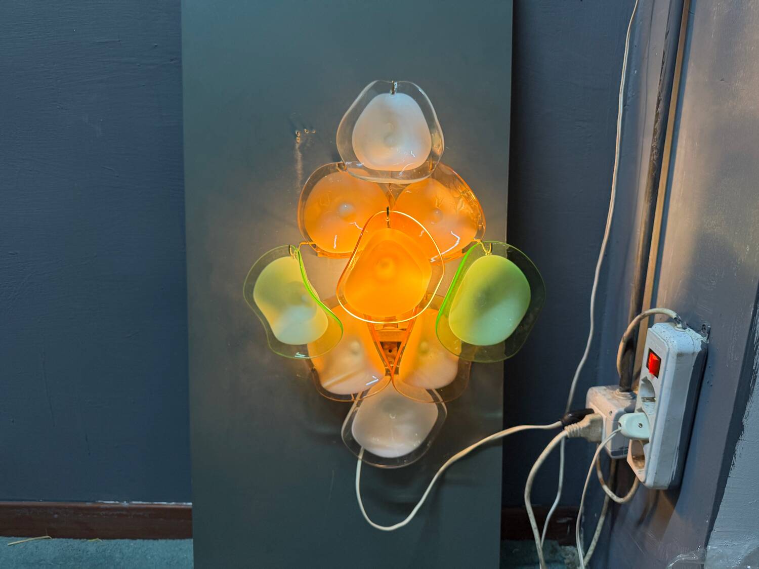 Appliques murales en verre de Murano, lot de 2, années 1970