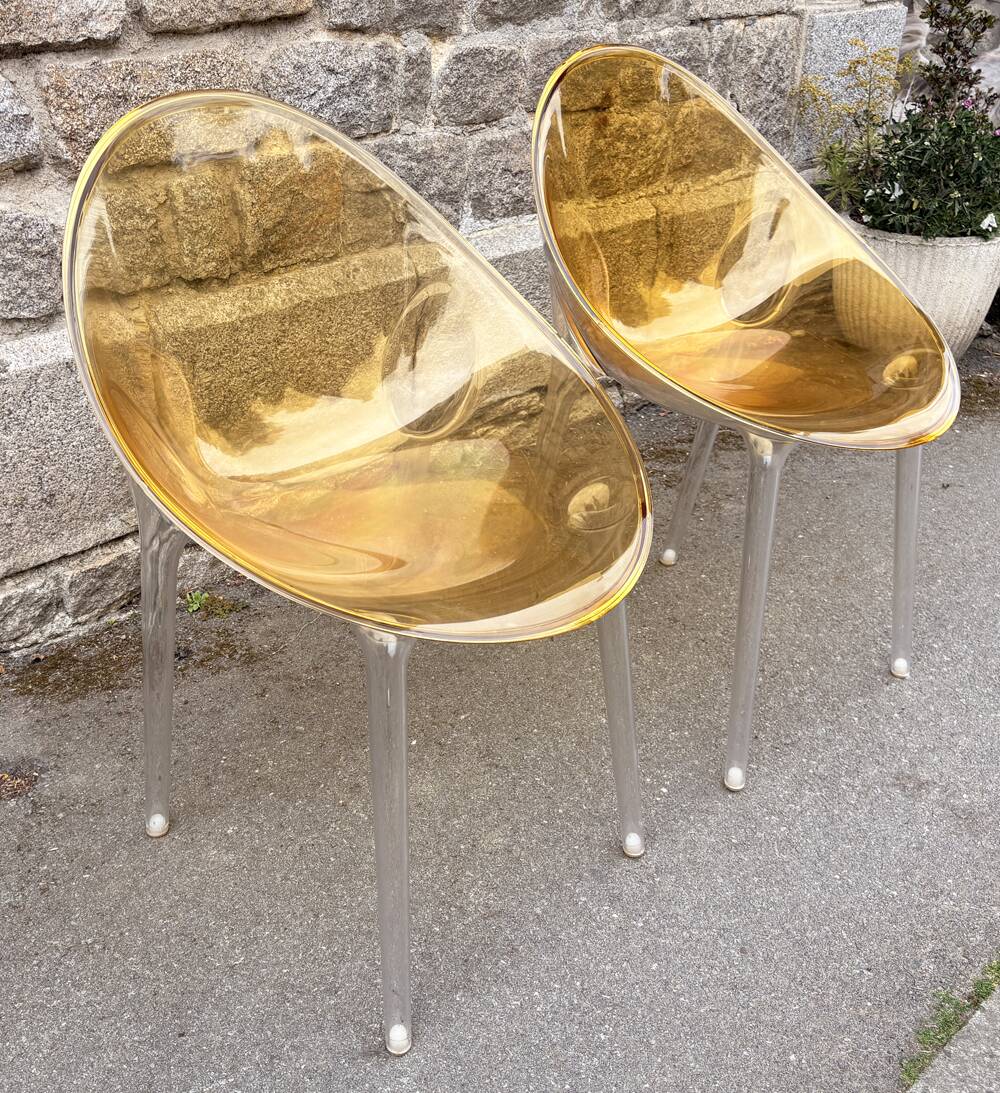 Paire chaises Mr. Impossible - Philippe Starck pour Kartell, it. 2000