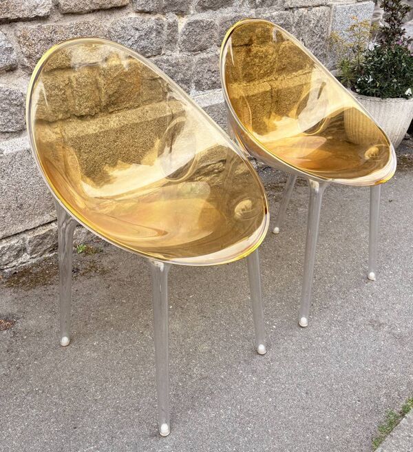 Paire chaises Mr. Impossible - Philippe Starck pour Kartell, it. 2000