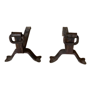 paire de chenets modernistes
