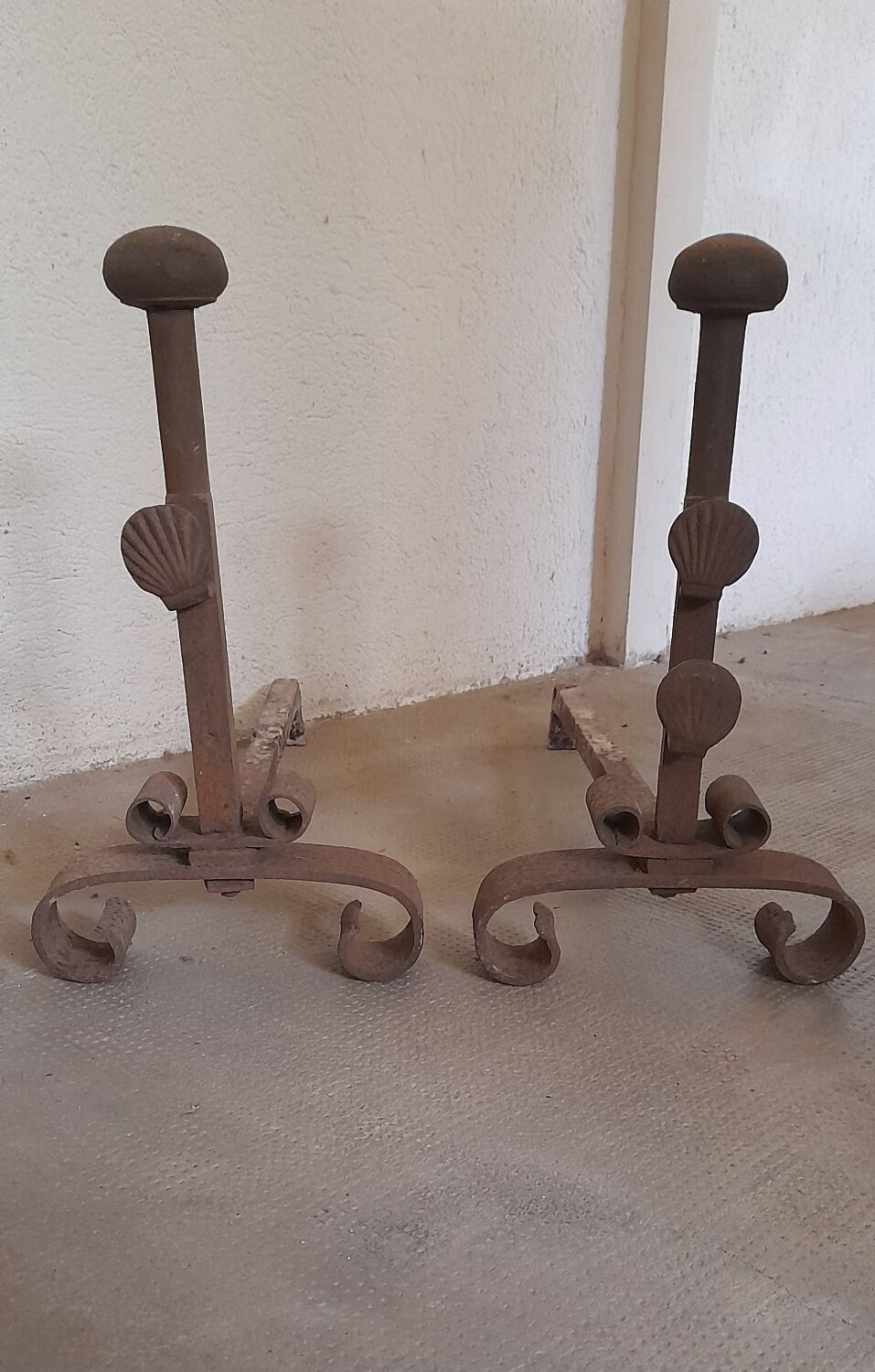 Pair of 19th century andirons