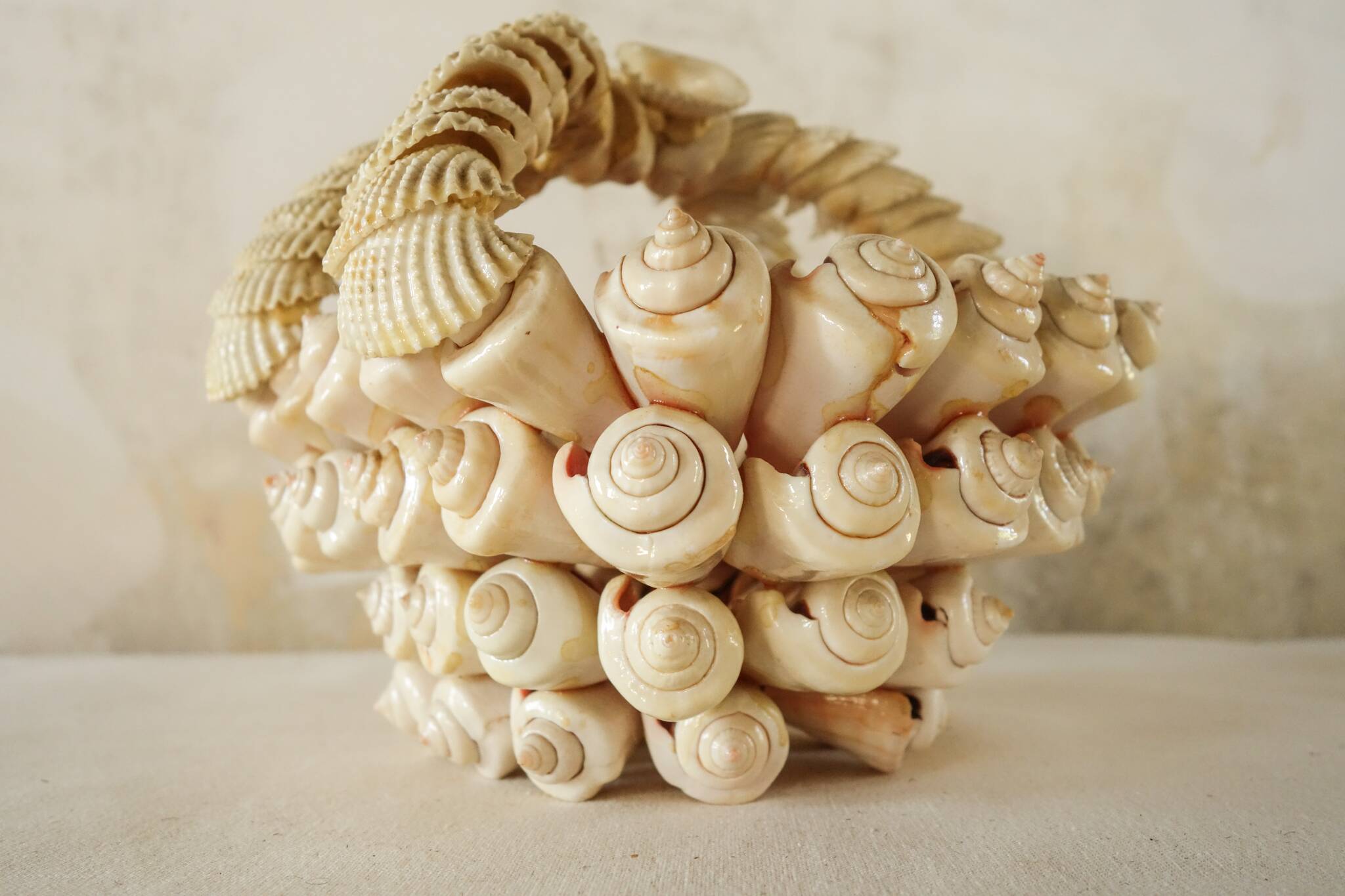 70s Shell Decorative Basket.