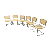 Set de 6 chaises cesca b32 design Marcel Breuer italy