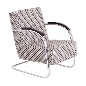 Grey Mucke Melder Armchair made in 1930s Czechia