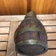 Old Wooden Pitcher + Vintage Brass Strapping
