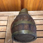 Ancien Pichet Bois + Cerclage Laiton Vintage