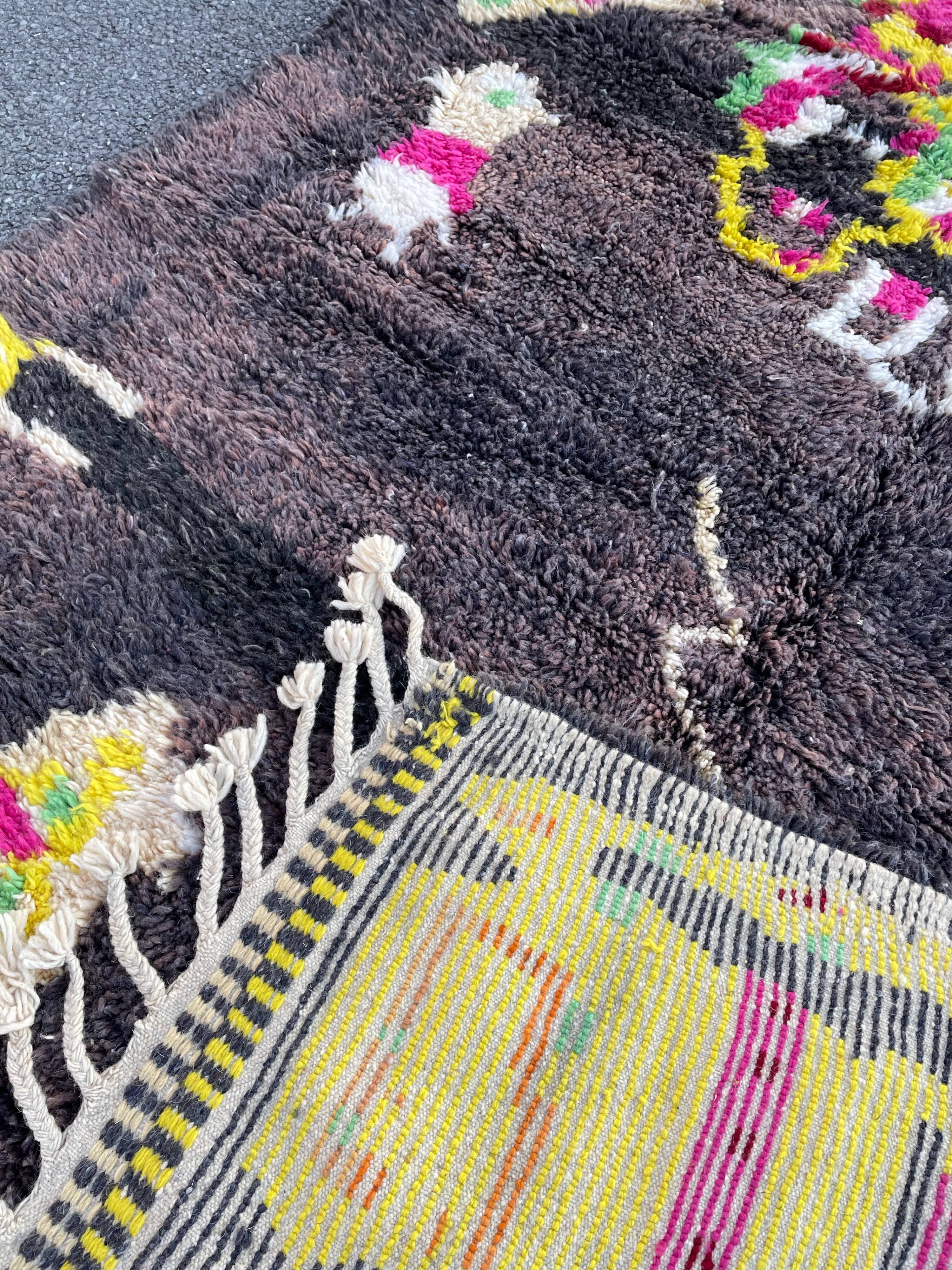 Berber carpet in wool beni ouarain 200x270cm