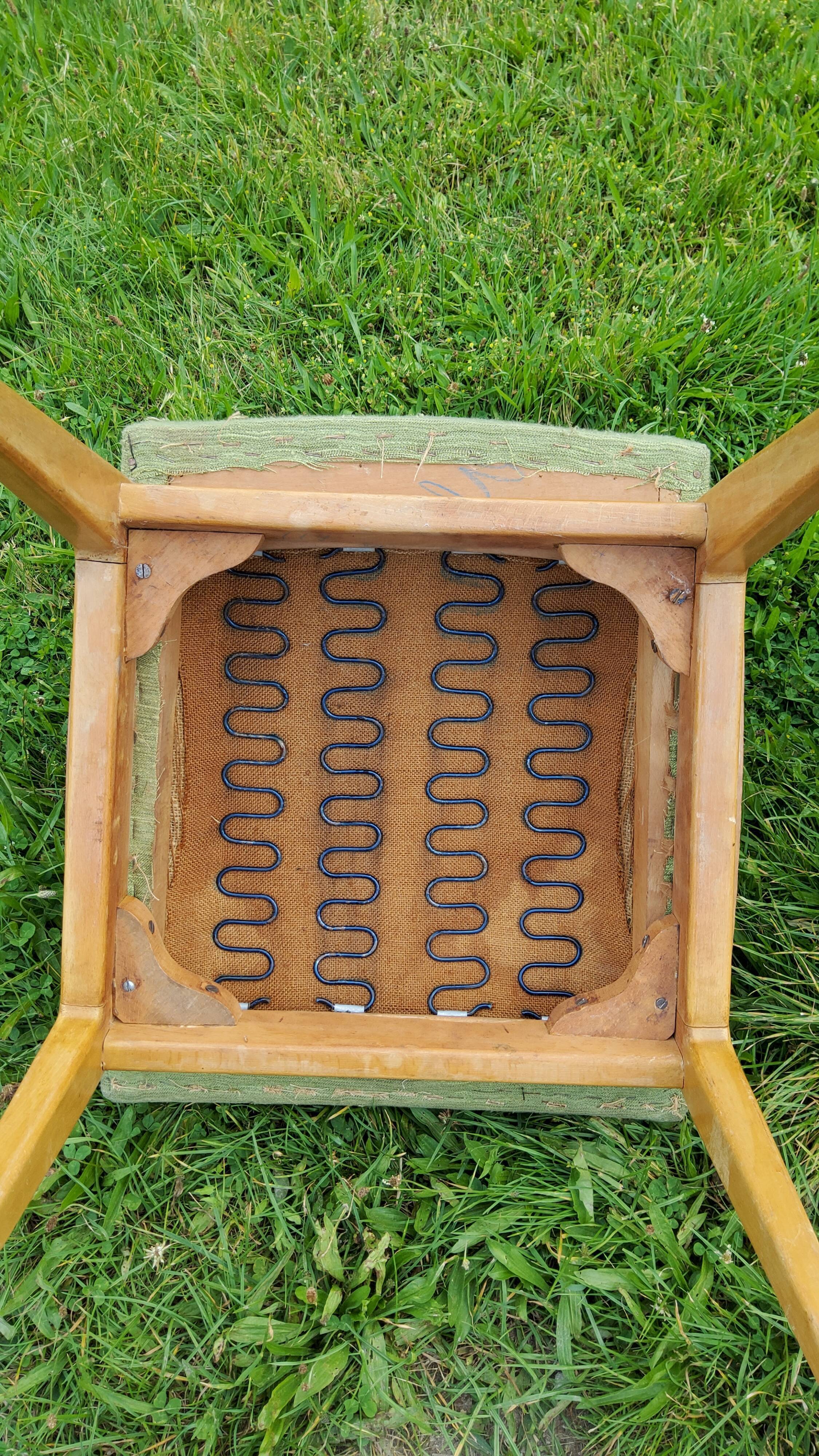 Pair of chairs from the 50s in sycamore tinted beech