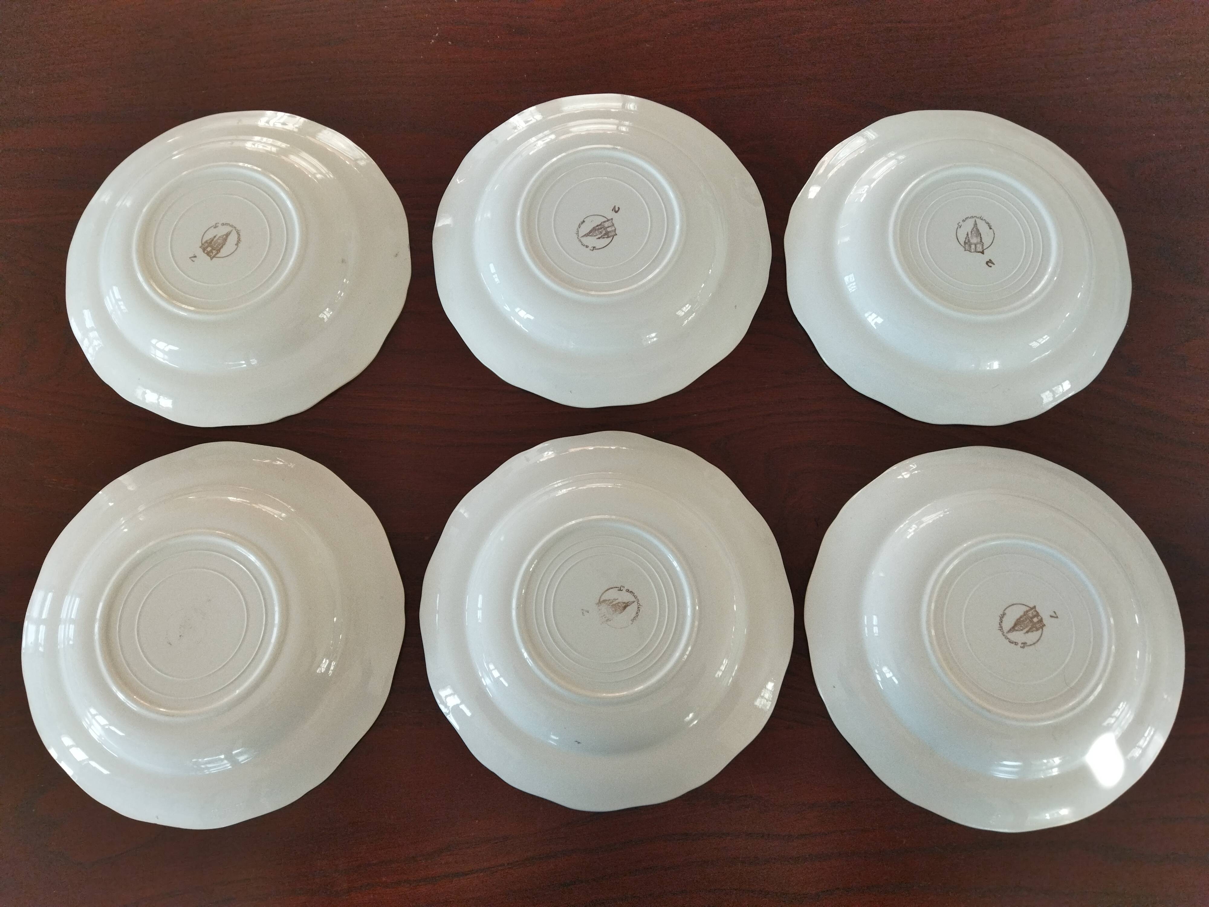 6 L’Amandinoise soup plates