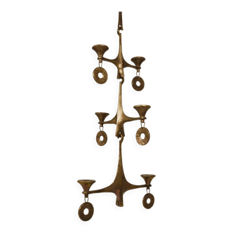 Grand Chandelier Suspended Candelabrum Brutalist Michael Harjes, 1970s