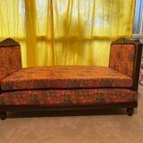 1930s sofa bed original art deco fabric