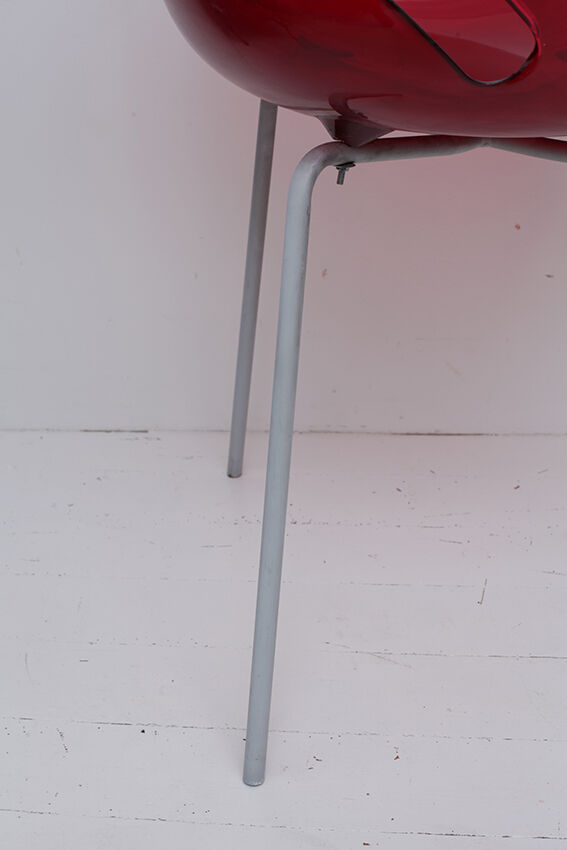 Fauteuil vintage pléxi rouge Arik Levy 1979