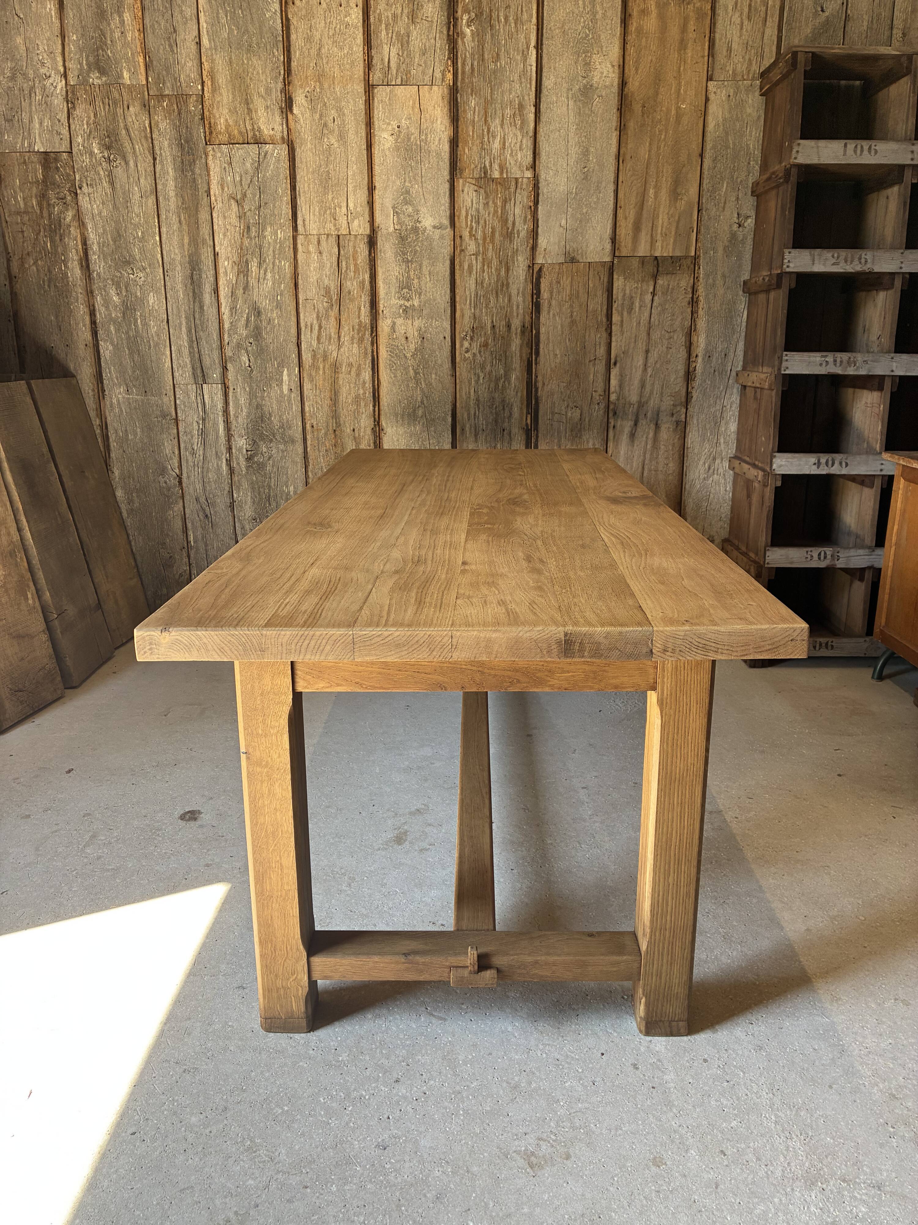 Solid oak farmhouse table