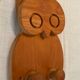 Vintage wooden owl coat rack