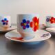 5 vintage cups. Manufacture Winterling Marktleuthen Bavaria - Floral patterns, 70s style
