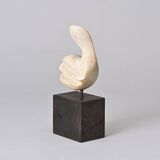 White stone sculpture by v.bee, switzerland