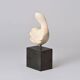 White stone sculpture by v.bee, switzerland