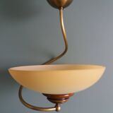 CVL ceiling light pendant glass, brass and wood