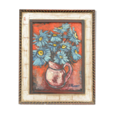 Huile sur toile bouquer de fleurs Jean Albaret (1920-1995)