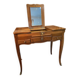 Louis XV dressing table in solid walnut from the 18th century marked N. Armant