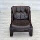 1970s, Swedish design by Åke Fribytter, armchair, furniture leather.