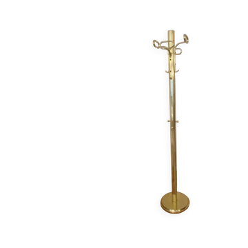 Freestanding coat rack, in brass, Hollywood Regency