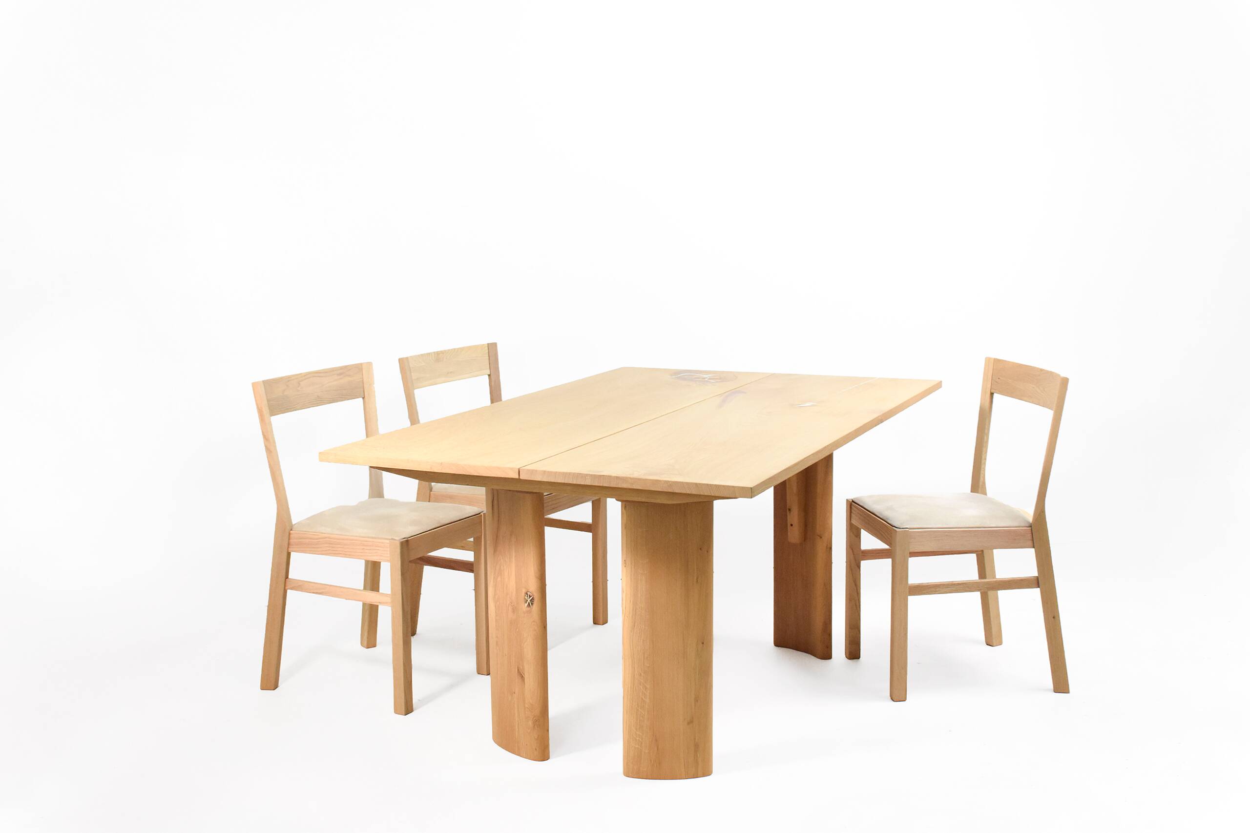 Solid wood dining table unique pieces in oak