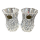 2 Violette Cristal d’Arques vases Height 8 cm and their original box