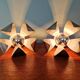 Pair of Space Age wall sconces in chrome metal, 1970s