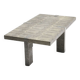 Table basse en fausse peau de crocodile et marbre des années 1970