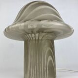 Large mushroom table lamp by Peill and Putzler in smoked glass XL 1970