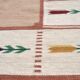 Vintage swedish flat weave Röllakan floral rug 1960s handmade, wool