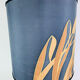 "Fig" lamp, black ceramic and silk shade, 1960s.