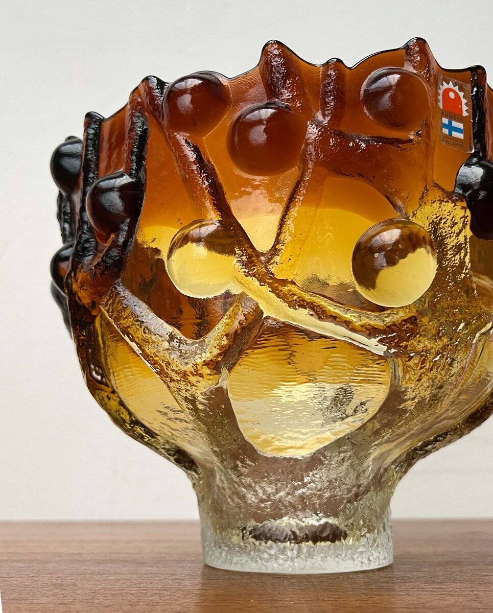 Mid-Century Modern Art Glass Tree Bowl by Kai Blomqvist for Kumela, Finland, 1960s