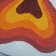 70s rug, Flower, in wool