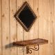 Mirror and rattan stand by Franco Albini, Italy 1960