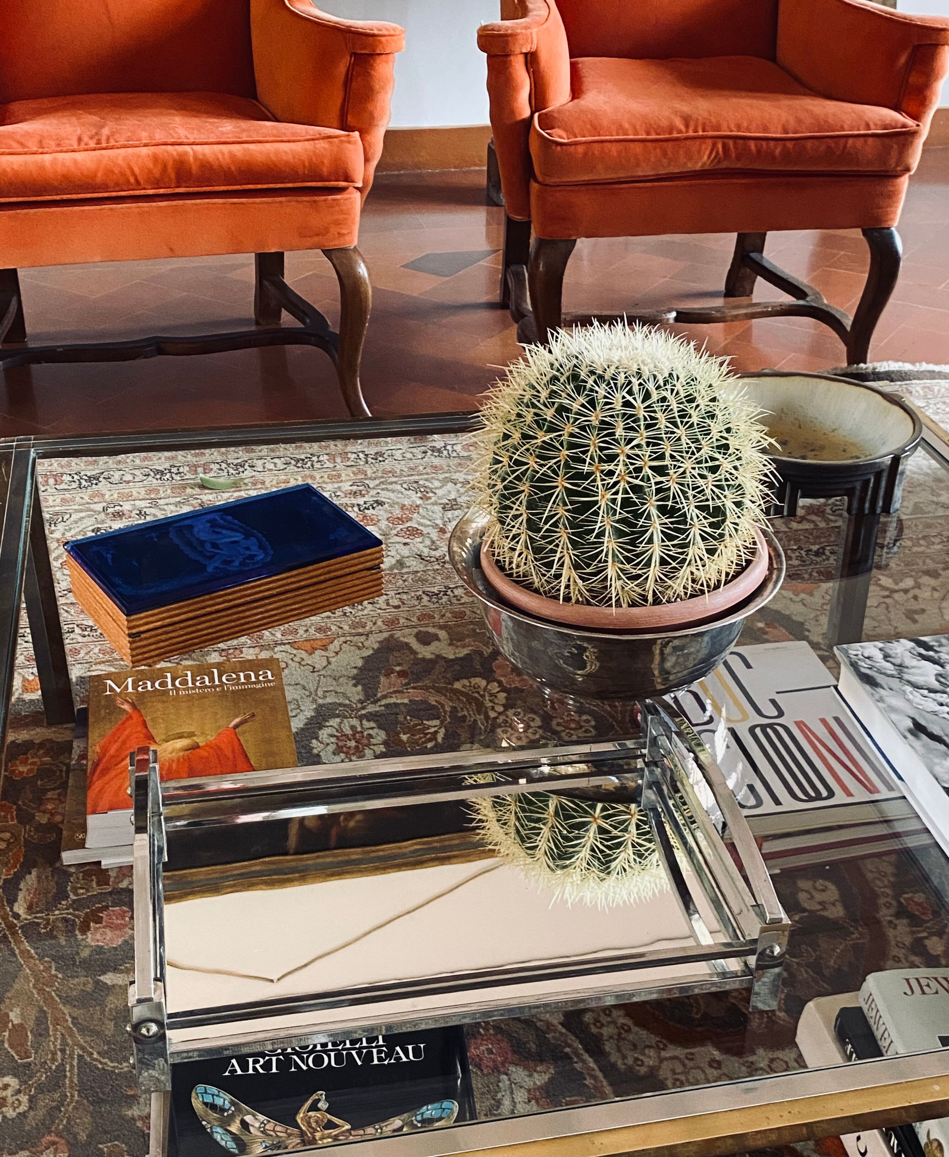 Modernist mirrored tray, France 1940 /1950