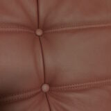 Sofa 3 places "Togo" red leather designed by Michel Ducaroy 1973