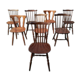 Mismatched bistro chairs