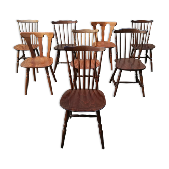 Mismatched bistro chairs