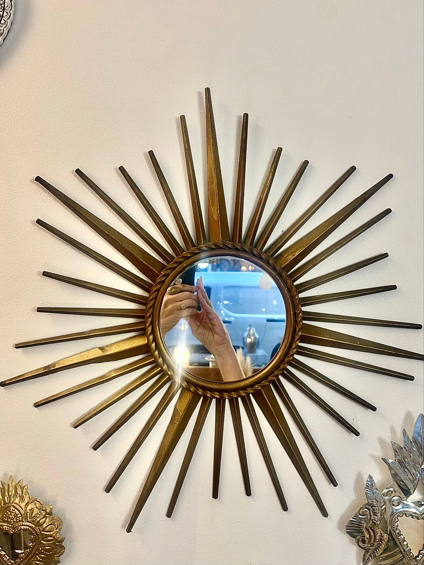 Small sun mirror — Chaty Vallauris France, Vallauris — 1950s
