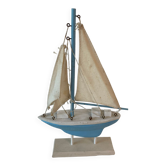 Blue and white boat