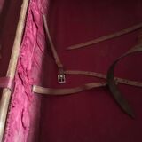 suitcase of leather with labels of palaces