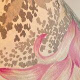 LAMP in Solid Pine Floral Shade VINTAGE