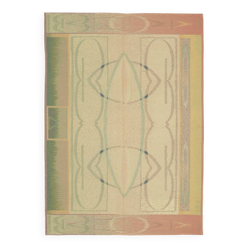Tapis kilim en point de croix vintage fait main 180 cm x 257 cm