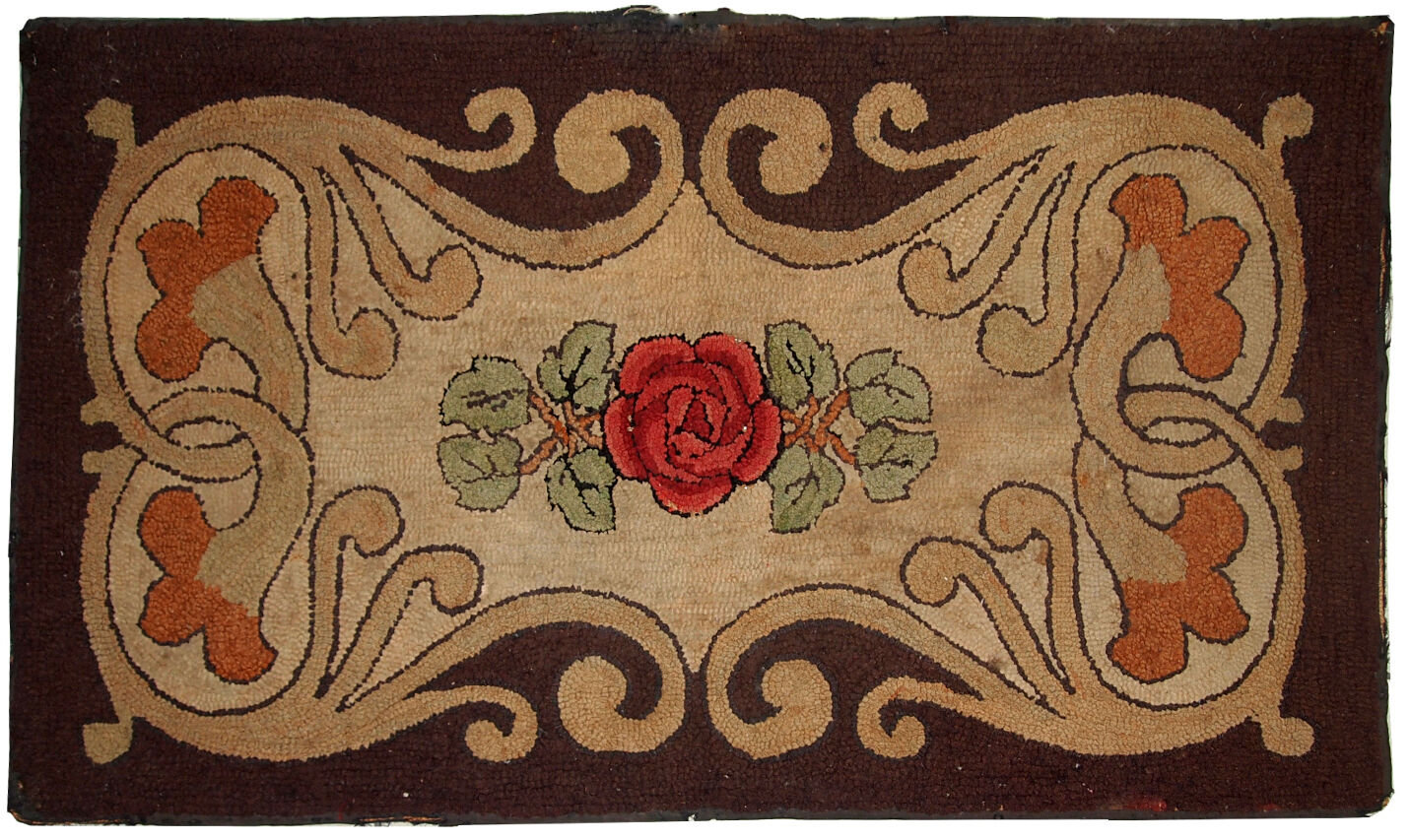 Carpet former American hooke made hand 76x130cm 1900
