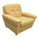 Fauteuil club velours années 70