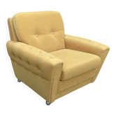 Fauteuil club velours années 70