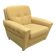 Fauteuil club velours années 70